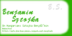 benjamin sztojka business card